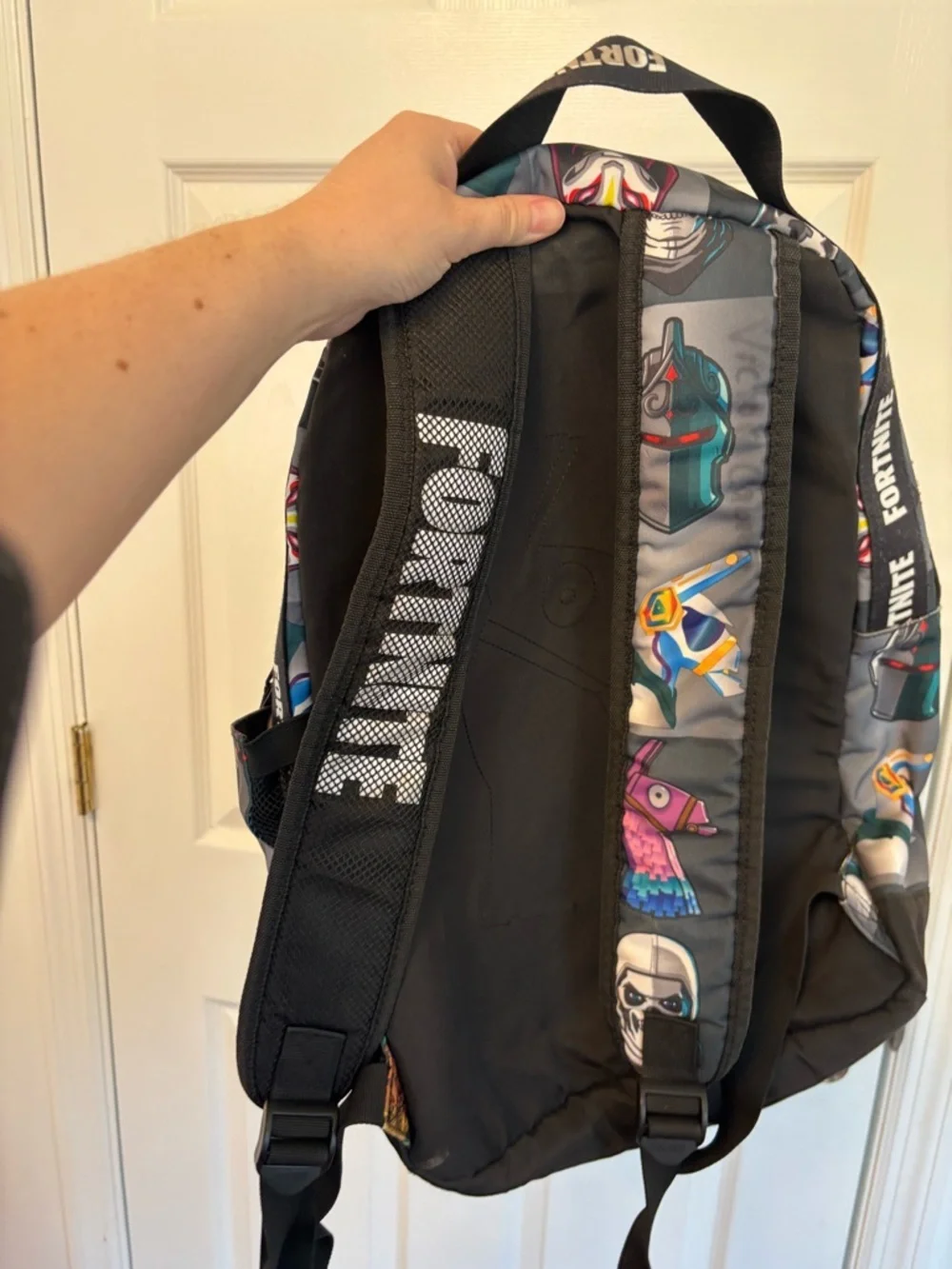 Fortnite Multiplier Backpack Gray Gamer School Backpack Book Bag Great Condition